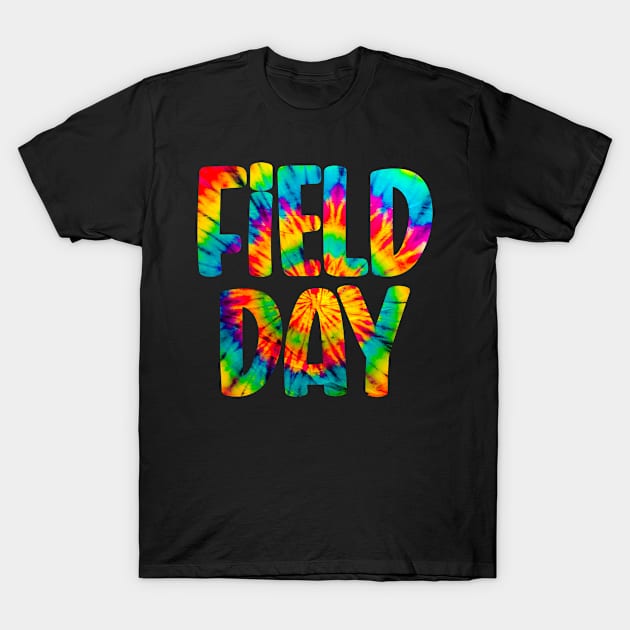 Field Day Tie Dye School Field Day Last Day Of School T-Shirt by Seaside Designs